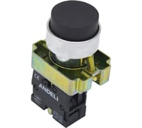 Кнопка ANDELI XB2-BL21 без подсветки, черный, 1НО ADL10-036