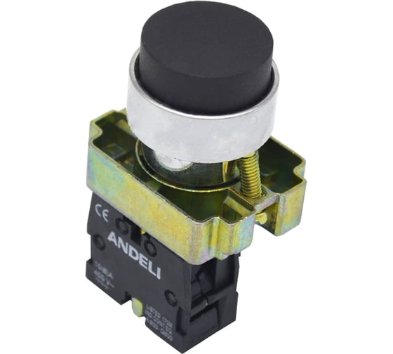 Кнопка ANDELI XB2-BL21 без подсветки, черный, 1НО ADL10-036 1