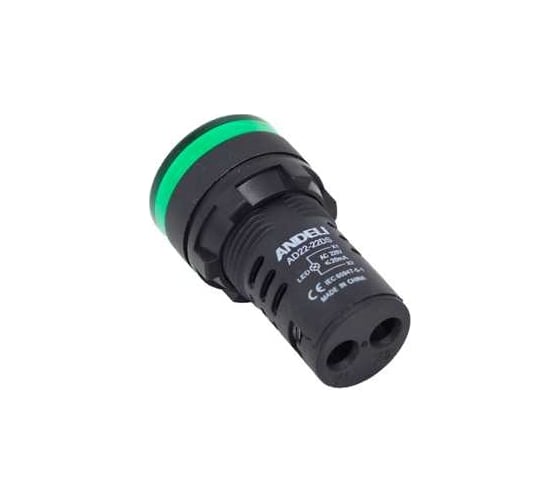 Лампа ANDELI AD16-22DS, LED, матрица, d22мм, зеленый, 24В, AC/DC ADL10-139
