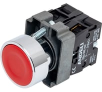 Кнопка ANDELI XB2-BA45 красный, ADL10-060