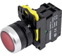 Кнопка плоская поворотная ANDELI с подсветкой 1NC LA115-A5-10D красный 220В артикул ADL10-205