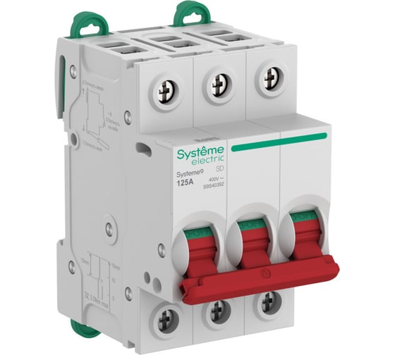Выключатель нагрузки Systeme Electric Systeme9 (ВН) 3P 125A 400В S9S40392 1