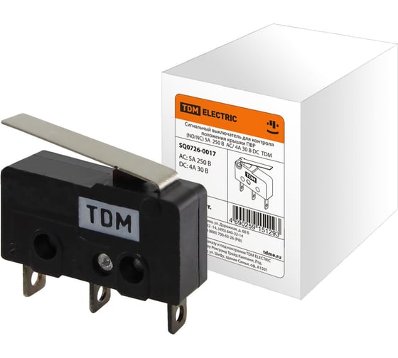 Сигнальный выключатель для контроля положения крышки TDM ПВР 5A 250В AC/ 4A 30В DC SQ0726-0017 1