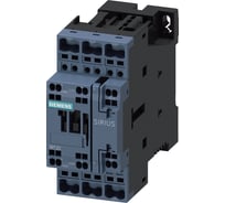 Контактор Siemens 3 полюса AC-3, 11КВТ/400В, Блок-Контакты 1НО+1НЗ 3RT20262BB40