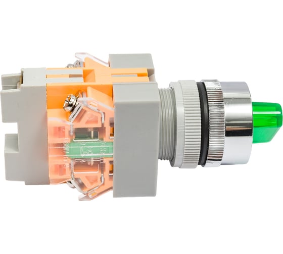 Переключатель Dekraft ПЕ22-ANC-2-GRN-LED-24 25072DEK