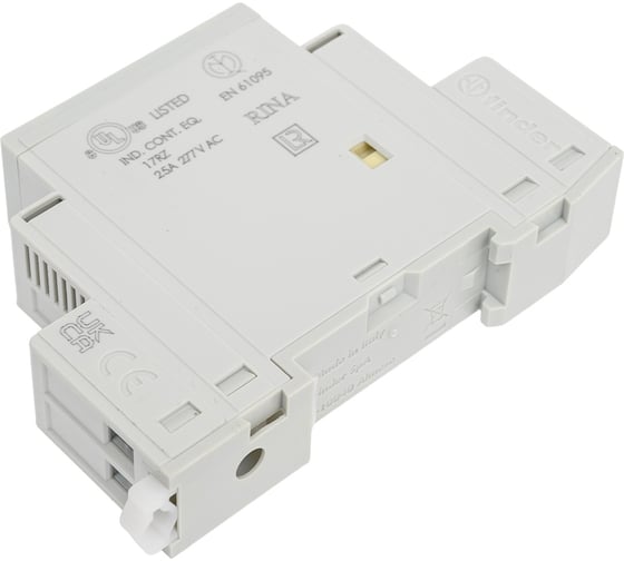 Модульный контактор Finder 2 NO, Механический индикатор + Светодиод Контакты AgSnO2, 223200244320