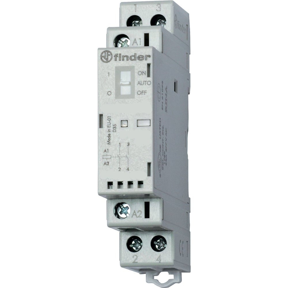 Contacteur 1NO + 1NC 25A 230V AC/DC, AgSnO2, indicateur méca + LED