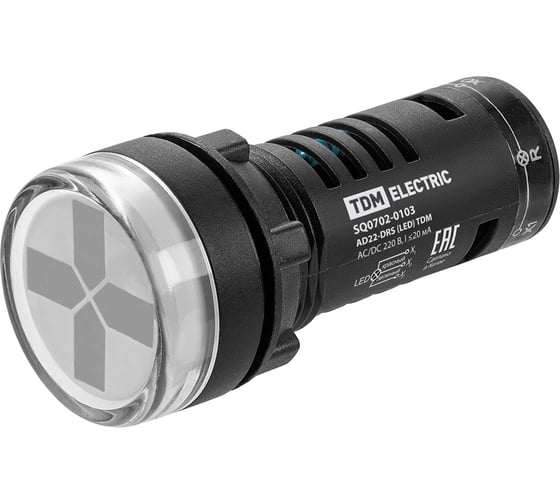 Индикатор (указатель) TDM ELECTRIC положения AD22-DRS (LED) матрица d22 мм красный/зеленый упаковка 10 штук 220 В AC/DC SQ0702-0103