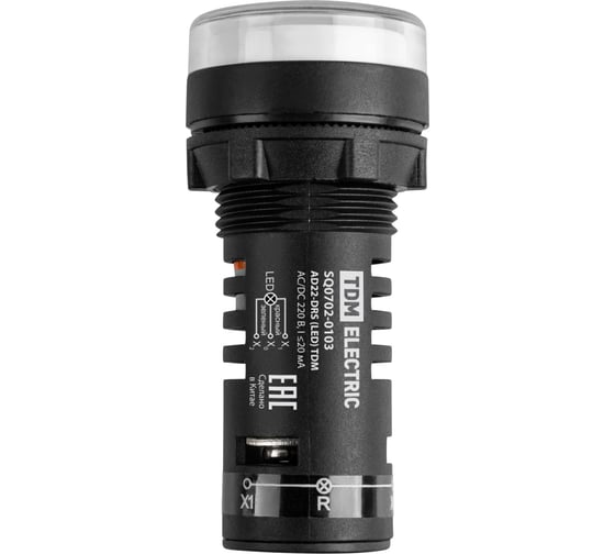 Индикатор (указатель) TDM ELECTRIC положения AD22-DRS (LED) матрица d22 мм красный/зеленый упаковка 10 штук 220 В AC/DC SQ0702-0103