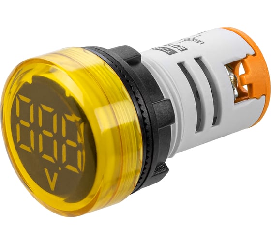 Индикатор значения напряжения TDM ELECTRIC ED16-22VD d22мм 20В-500В упаковка 10 штук желтый SQ0746-0076