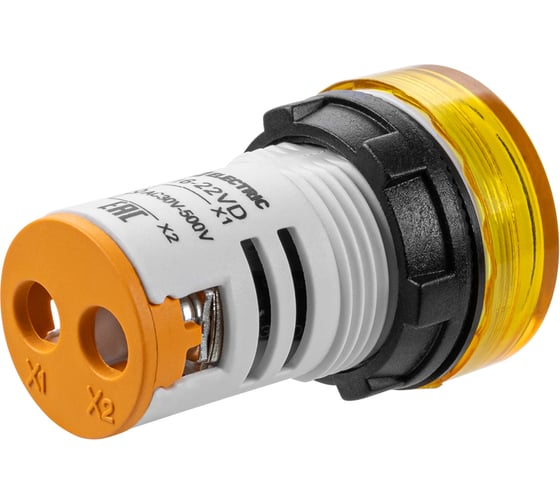 Индикатор значения напряжения TDM ELECTRIC ED16-22VD d22мм 20В-500В упаковка 10 штук желтый SQ0746-0076