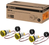 Индикатор значения напряжения TDM ELECTRIC и тока ED16-22VAD d22мм 20В-500В 100А упаковка 5 штук желтый SQ0746-0085