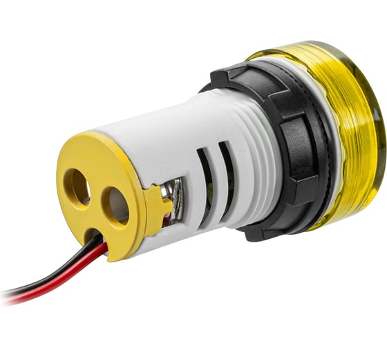 Индикатор значения напряжения TDM ELECTRIC и тока ED16-22VAD d22мм 20В-500В 100А упаковка 5 штук желтый SQ0746-0085