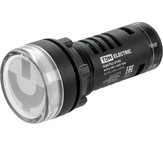 Индикатор (указатель) TDM ELECTRIC положения выключателя AD22-DRY (LED) матрица d22 мм красный/зеленый упаковка 10 штук 24 В AC/DC SQ0702-0106