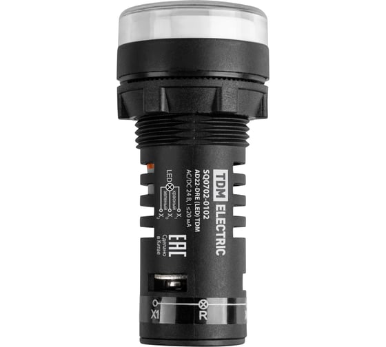 Индикатор (указатель) TDM ELECTRIC заземления AD22-DRE (LED) матрица d22 мм красный/зеленый упаковка 10 штук 24 В AC/DC SQ0702-0102