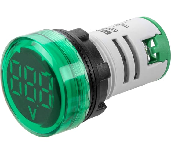 Индикатор значения напряжения TDM ELECTRIC ED16-22VD d22мм 20В-500В упаковка 10 штук зеленый SQ0746-0075
