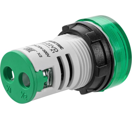 Индикатор значения напряжения TDM ELECTRIC ED16-22VD d22мм 20В-500В упаковка 10 штук зеленый SQ0746-0075