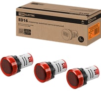 Индикатор значения напряжения TDM ELECTRIC и тока ED16-22VAD d22мм 20В-500В 100А упаковка 5 штук красный SQ0746-0086