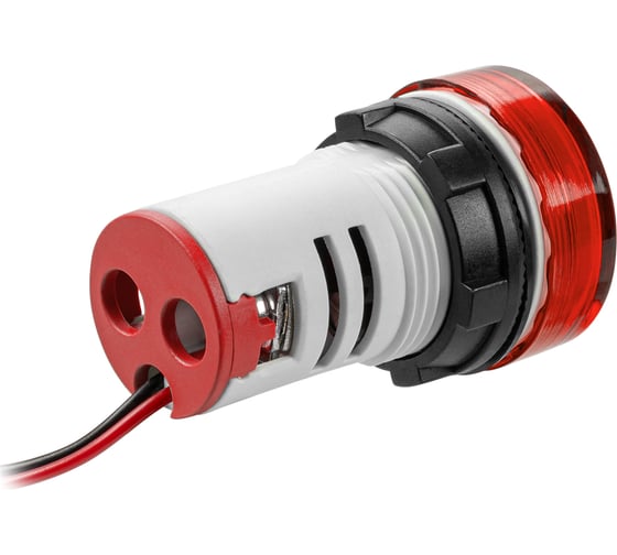 Индикатор значения напряжения TDM ELECTRIC и тока ED16-22VAD d22мм 20В-500В 100А упаковка 5 штук красный SQ0746-0086