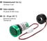 Индикатор значения напряжения TDM ELECTRIC и тока ED16-22VAD d22мм 20В-500В 100А упаковка 5 штук зеленый SQ0746-0084 6