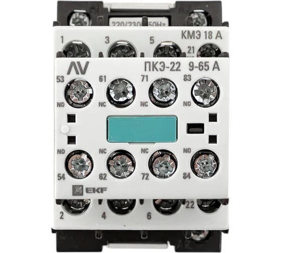 Комплект EKF КМЭ 18А 1NC 230В АС с дополнительными контактами 2НО+2НЗ AVERES ctr-s-18-01-230-av-22