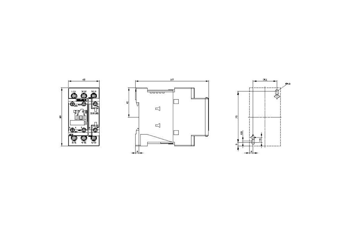 Контактор Siemens 3 полюса AC-3, 15КВТ/400В, Блок-Контакты 1НО+1НЗ  3RT20271BB40 - выгодная цена, отзывы, характеристики, фото - купить в  Москве и РФ