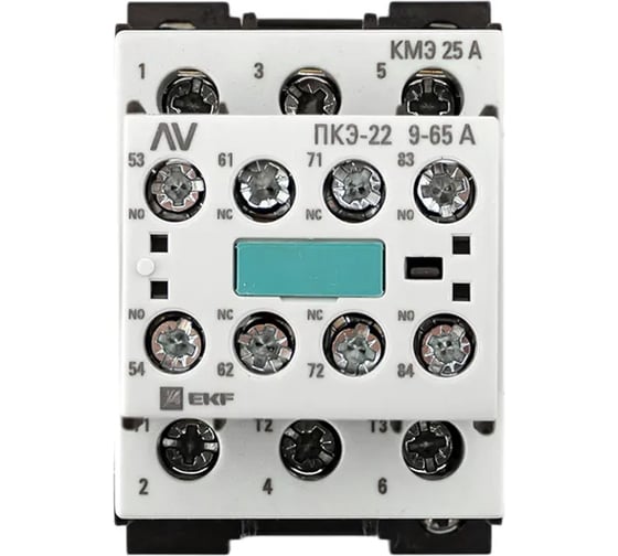Комплект EKF КМЭ 25А 400В АС с дополнительными контактами 2НО+2НЗ AVERES ctr-s-25-00-400-av-22