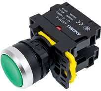 Кнопка ANDELI LA115-A5-11BN/3 зеленый 1НО+1НЗ ADL10-312