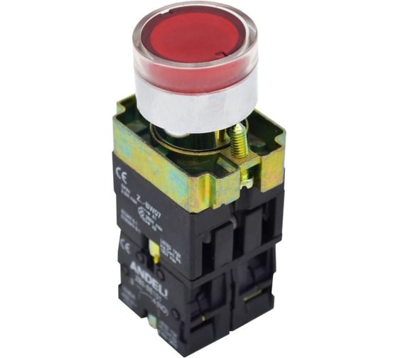 Кнопка ANDELI XB2-BW3461 с подсветкой красный 1НО ADL10-046 1