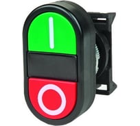 Кнопка DKC двойная, плоская,черная ABFTM 46851