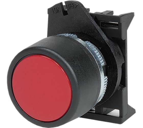 Кнопка DKC плоская, прозрачная с фиксацией, красная ABDLM1 93640 1