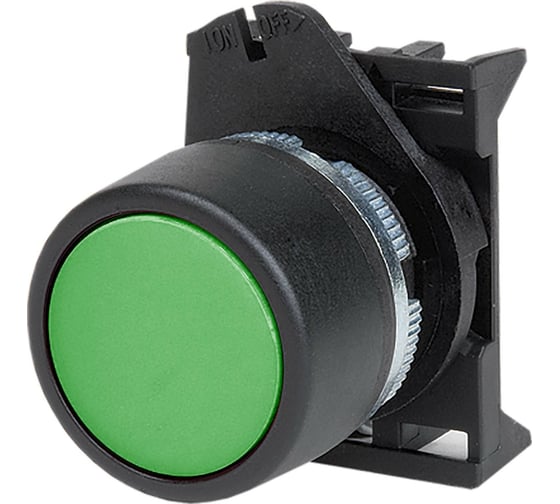 Кнопка DKC плоская, с фиксацией, зеленая ABDTM2 93660 1