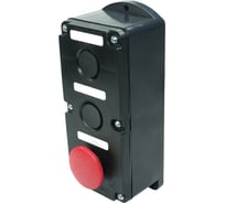 Пост управления кнопочный ВЗКА ПКЕ 222-3 У2, 10А, 660В, 3 элемента, чёрный цилиндр и красный гриб, накладной, IP54 (2шт.) ПКЕ222-3-ЧЦ/КГр