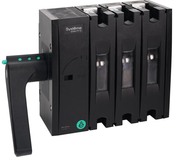 Выключатель-разъединитель Systeme Electric SYSTEMEPACT SD250 3P, 250A, рукоятка слева сбоку, рукоятка заказывается отдельно SSD02503LS0250