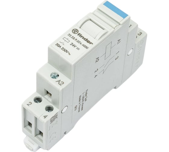 Модульное реле Finder 1НО + 1НЗ 20А, = 24В DC, 222390244000