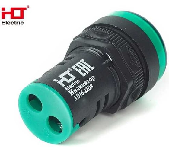 Лампа HLT AD16-22DS (LED) матрица d22мм зеленый 24В IP40 (10шт./уп) 085-06-16