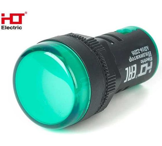 Лампа HLT AD16-22DS (LED) матрица d22мм зеленый 12В IP40 (10шт./уп) 085-06-15