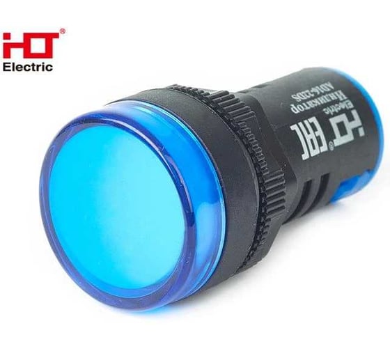 Лампа HLT AD16-22DS (LED) матрица d22мм синий 12В IP40 (10шт./уп) 085-06-25