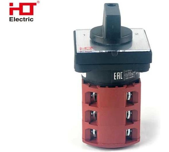 Переключатель кулачковый HLT ПК-1-43 32А 3P 1-0-2 IP20 085-21-047