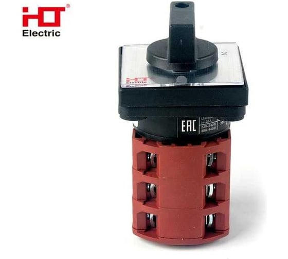 Переключатель кулачковый HLT ПК-1-53 63А 3P 1-2 IP20 085-21-056