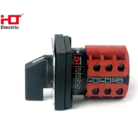Переключатель кулачковый HLT ПК-1-53 10А 3P 1-2 IP20 085-21-053