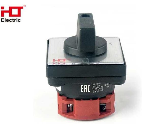 Переключатель кулачковый HLT ПК-1-12 10А 2P 0-1 IP20 085-21-021