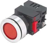 Индикаторная лампа Электротехник ЛС-30-К-2-24-65У1, красная, светодиодная матрица d=30мм, 24В AC/DC, IP65, ET016980