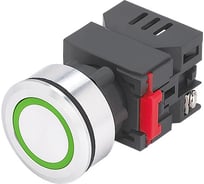 Индикаторная лампа Электротехник ЛС(к)-30-З-2-24-65У1, зелёная, светодиодная матрица d=30мм, 24В AC/DC, IP65, ET016988