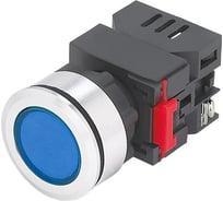 Индикаторная лампа Электротехник ЛС-30-С-2-220-65У1, синяя, светодиодная матрица d=30мм, 220В AC/DC, IP65, ET020022