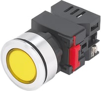 Индикаторная лампа Электротехник ЛС-30-Ж-2-24-65У1, жёлтая, светодиодная матрица d=30мм, 24В AC/DC, IP65, ET016978