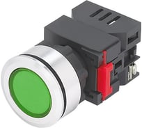 Индикаторная лампа Электротехник ЛС-30-З-2-24-65У1, зелёная, светодиодная матрица d=30мм, 24В AC/DC, IP65, ET016979