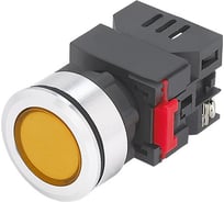 Индикаторная лампа Электротехник ЛС-30-О-2-220-65У1, оранжевая, светодиодная матрица d=30мм, 220В AC/DC, IP65, ET020021