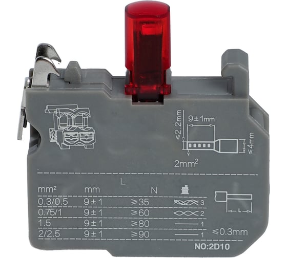 Модуль подсветки CONTA TA22SA3-D/R230V-5, красный, LED, упаковка 5 шт 00-00013015