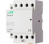 Контактор Евроавтоматика F&F ST40-40/24 4NO, потребляемая мощность 6,4Вт, 3 модуля, монтаж на DIN-рейке EA13.001.010